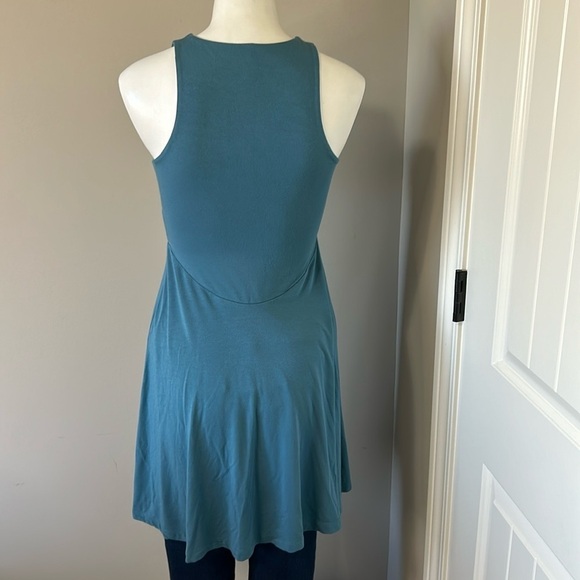 ATHLETA SANTORINI THERA Fit and Flare Dress Sleeveless Blue Green Sz XS - Picture 5 of 12